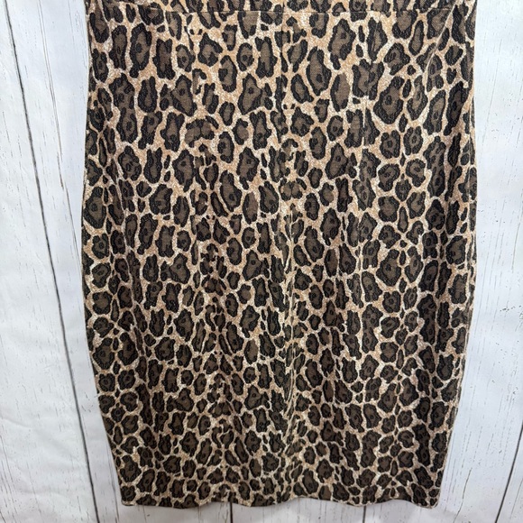 Cache Leopard Print Bodycon Dress Vintage Glam Animal Print XL Retro Sexy Y2K - Picture 11 of 16